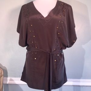 😍 BEBE Belted Tunic with Studded Embellishments
